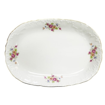 Блюдо овальное 33см ROCOCO бабушкин цветок