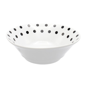 Салатник 360 см3 ИДИЛЛИЯ Горошек (черный)