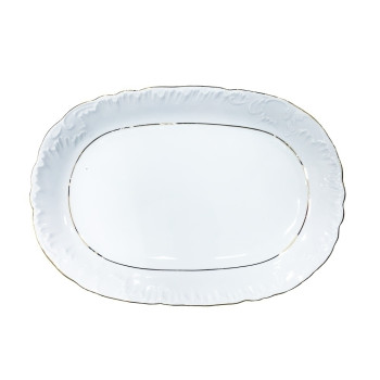 Блюдо овальное 29см ROCOCO золотая линия