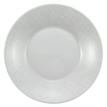 Тарелка глубокая 23см CALICOT гранит (серая)