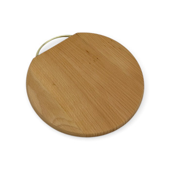 Доска круглая буковая DEKO с металлической ручкой