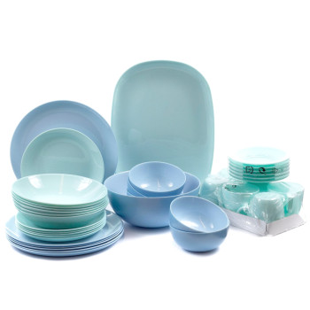 Набор столовый 38 предметов DIWALI бирюзово-голубой