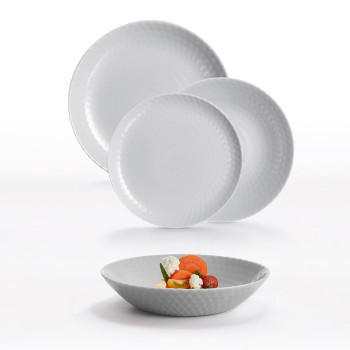 Набор столовый 18 предметов PAMPILLE гранит(серый)