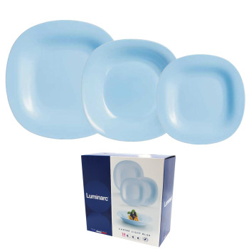 Набор столовый 18 предметов CARINE голубой