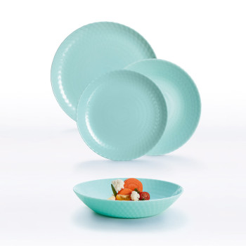Набор столовый 18 предметов PAMPILLE бирюзовый