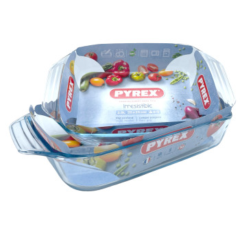 Набор 2-х прямоугольных блюд 35*23см и 39*25см PYREX