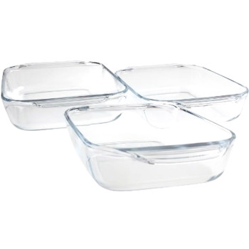 Набор 3-х прямоугольных блюд 31*20см 35*23см 39*25см PYREX