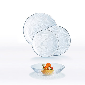 Набор столовый 18 предметов PAMPILLE прозрачный