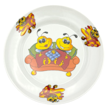 Тарелка 170 мм мелкая  ИДИЛЛИЯ Пчелы