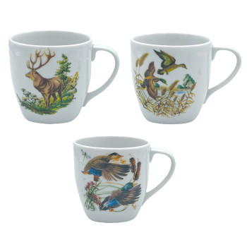Кружка 400 см3  КВАДРО дек. Охотничья тема