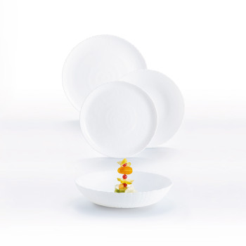 Набор столовый 18 предметов AMMONITE белый