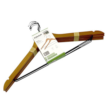 Набор 5-ти вешалок универсальных 44см BAMBOO SLIM