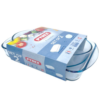 Набор 2-х блюд овальное 30*21см и прямоугольное 35*23см PYREX