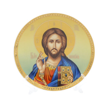 Тарелка 125 мм мелкая декоративная Образа 2 (Лик Иисуса Христа)