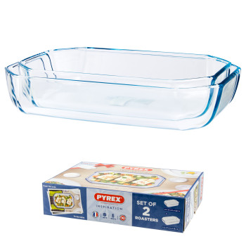 Набор 2-х прямоугольных блюд 30*20см и 33*22см PYREX
