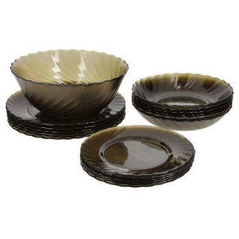 Набор столовой посуды 19 предметов ОКЕАН дымчатый