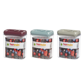 Емкость для хранения продуктов 1,8л NORDIC COLOUR бирюзовая/бордовая/серая