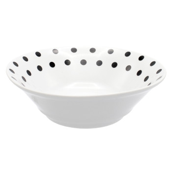 Салатник 600 см3 ИДИЛЛИЯ Горошек (черный)