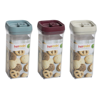 Емкость для хранения продуктов 1,5л NORDIC COLOUR бирюзовая/бордовая/серая