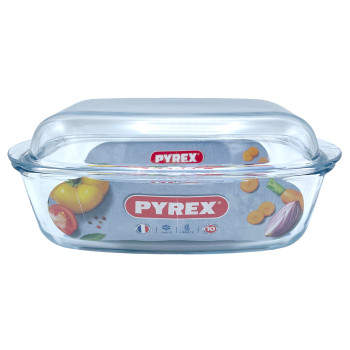 Кастрюля прямоугольная 4,5л (2,9л+1,6л) PYREX