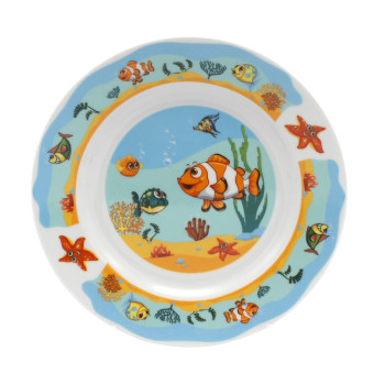 Тарелка 200 мм мелкая ИДИЛЛИЯ Подводный мир