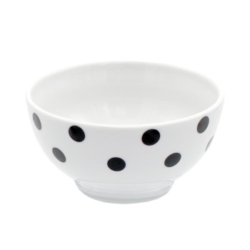 Пиала 250 см3 Горошек (черный)