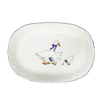 Блюдо овальное 33см ROCOCO гусь